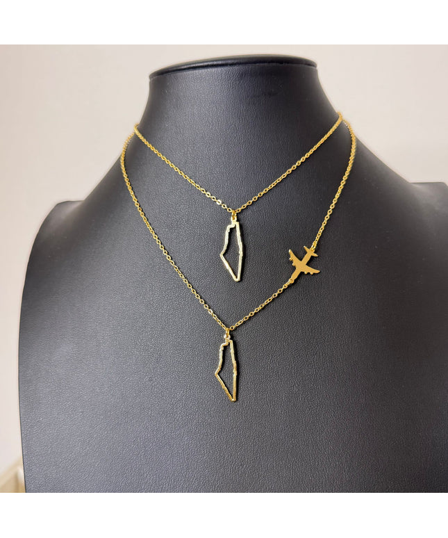 Palestine Map Necklace