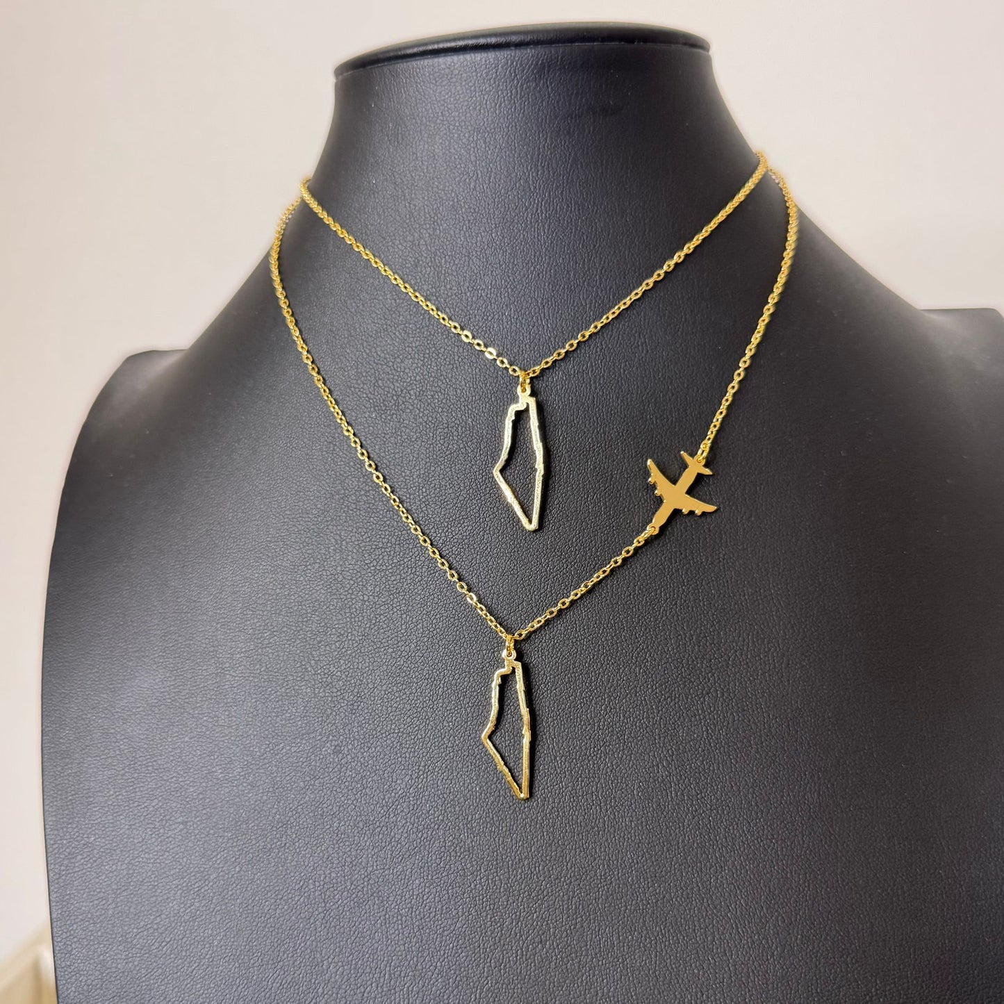 Palestine Map Necklace