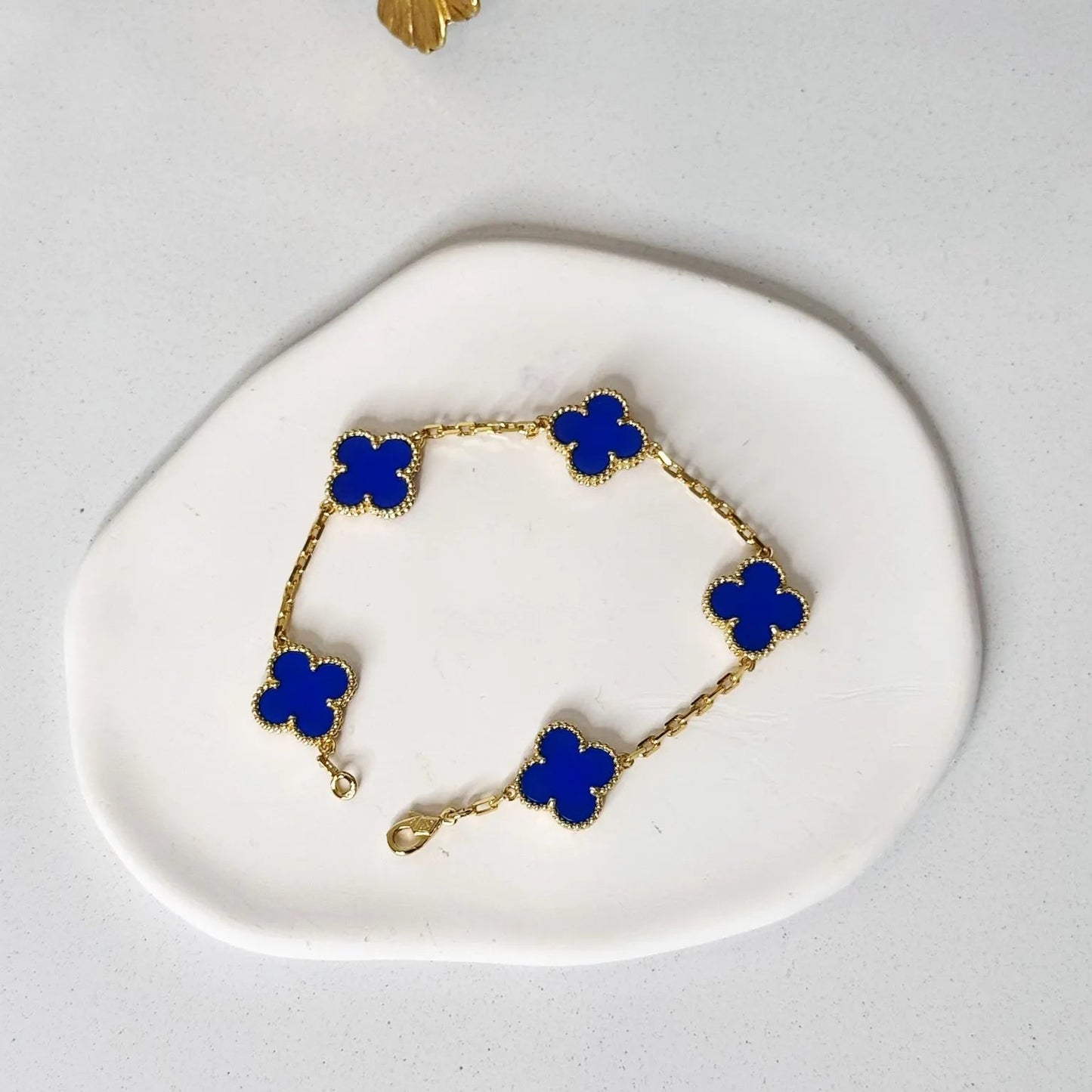 Royal Blue Flower Bracelet Regular Size 