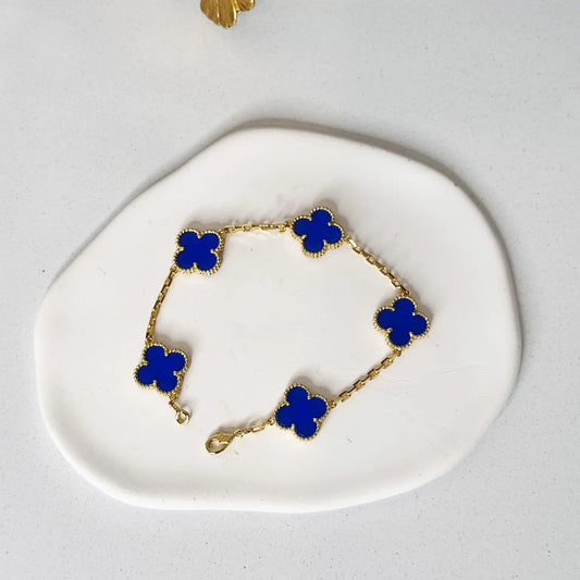 Royal Blue Flower Bracelet Regular Size 