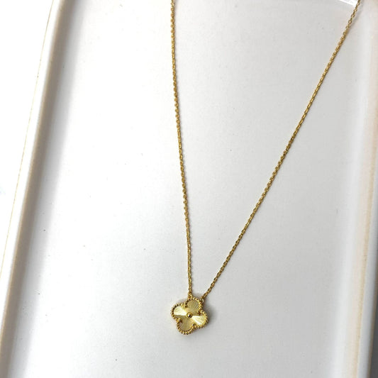 Single All Gold Regular Size Flower Necklace 