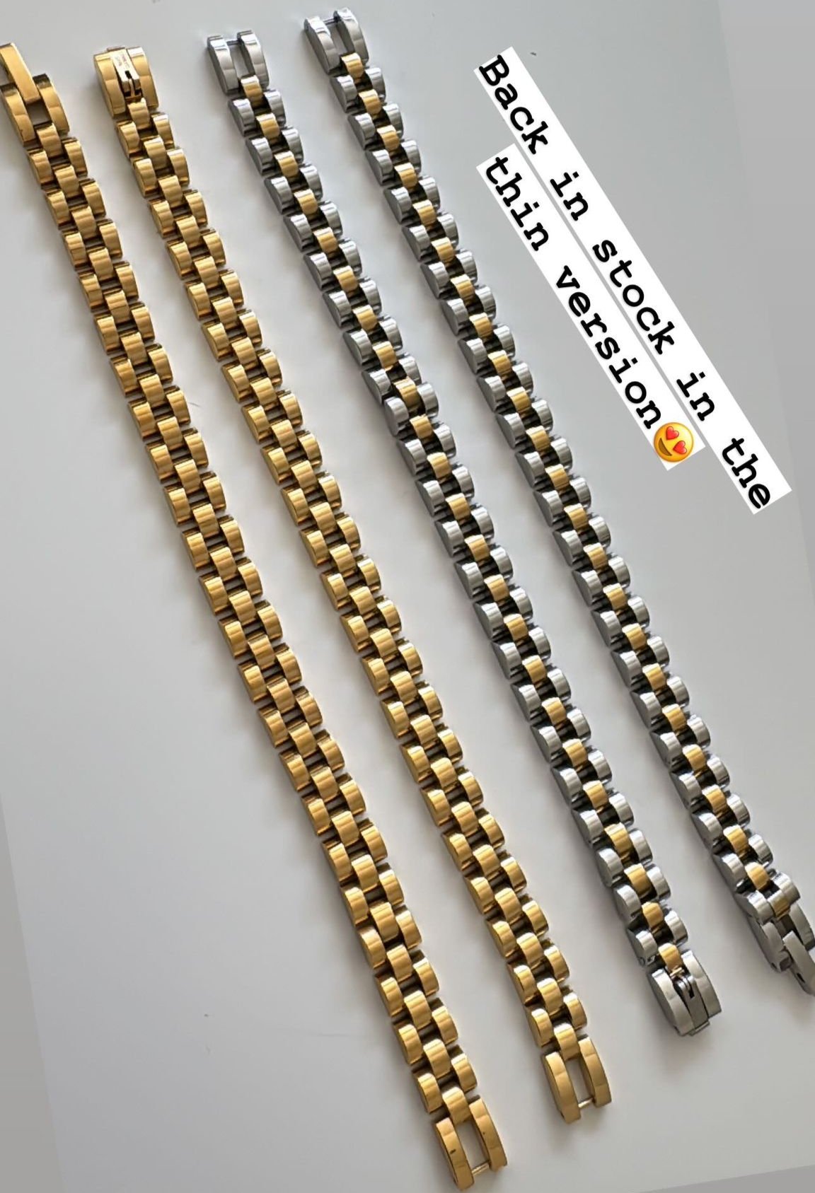 Thin Gold & Silver Bracelets