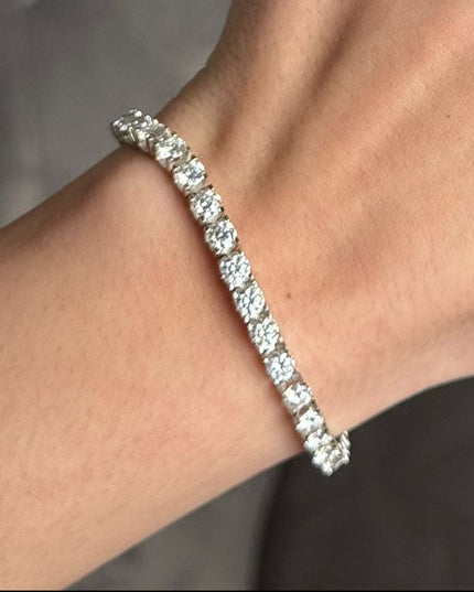4mm Moissanite Tennis Bracelet – 7” Luxury Sparkle