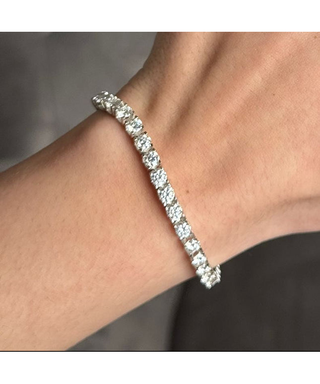 4mm Moissanite Tennis Bracelet – 7” Luxury Sparkle