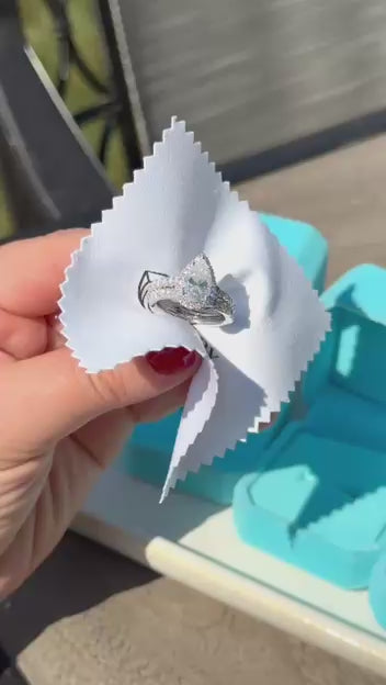 Pear Cut Moissanite Ring 